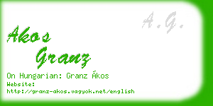 akos granz business card